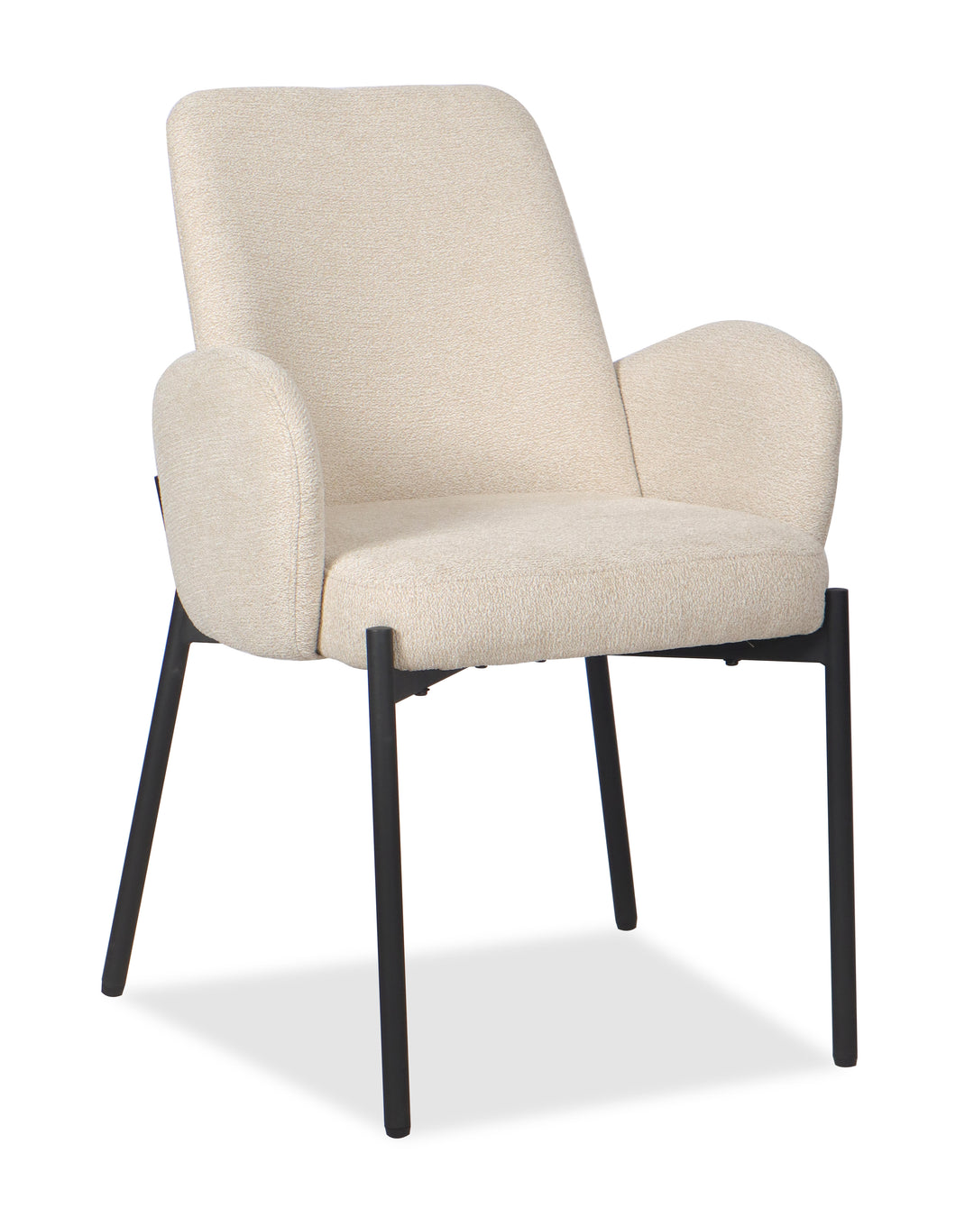 Silla De Mdf Comedor / Beige Lino Metal