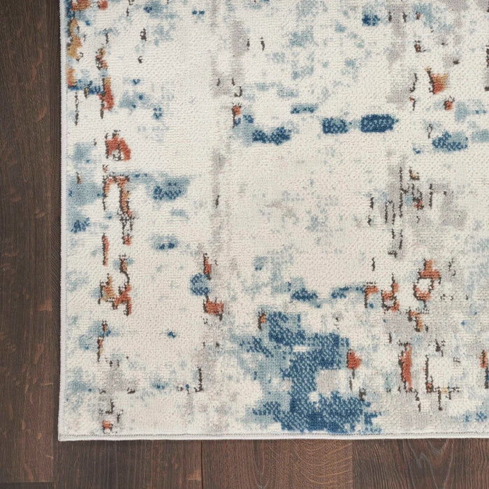 Alfombra Quarry Beige Blue Rust
