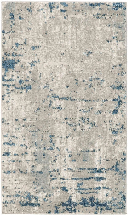Alfombra Quarry Ivory Blue Grey