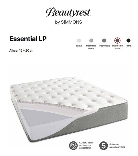 Colchón Beautyrest Essential Low Profile (Ideal para literas)